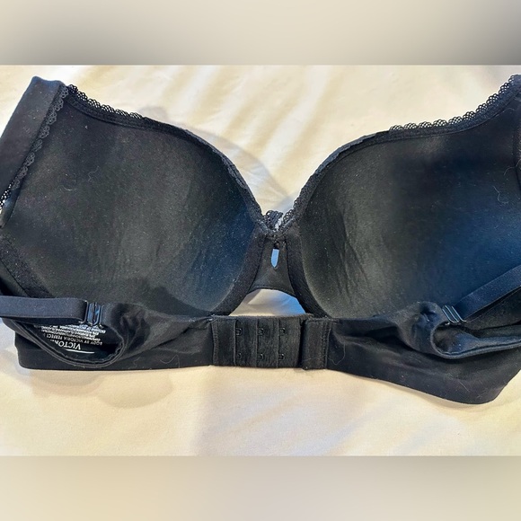 Victoria’s Secret Body by Victoria Perfect Shape Bra 34D Black Lace Push-Up - Picture 7 of 8